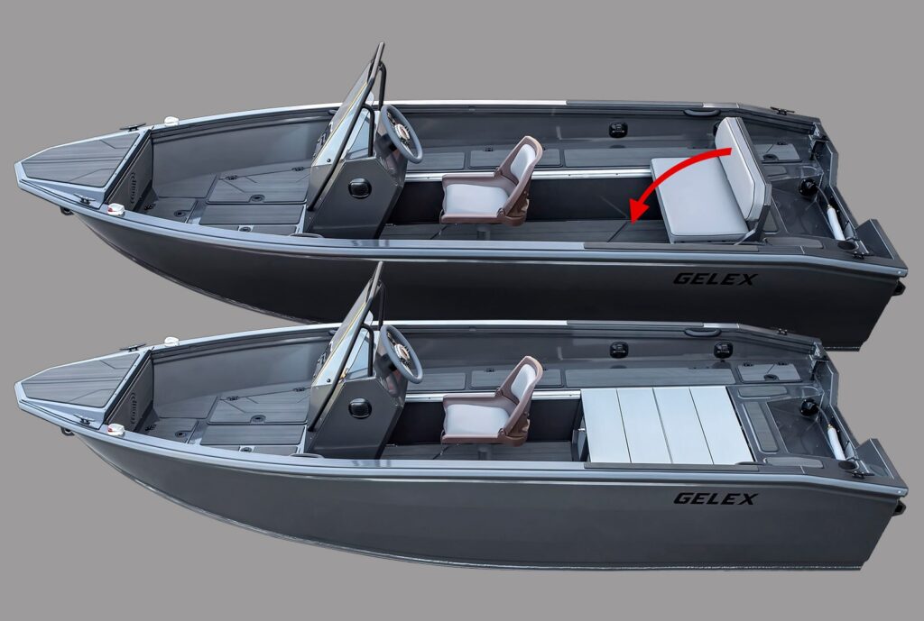 Gelex 5.5 Doppelkonsole Hecksitzbank zu Fishing Plattform